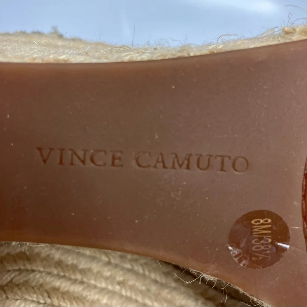 Vince Camuto Leera wedge Sandals espadrille calf hair size 8‎